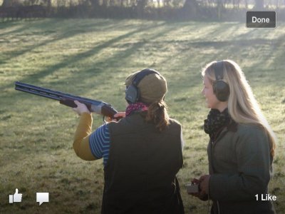 1 hour shared lesson of clay shooting