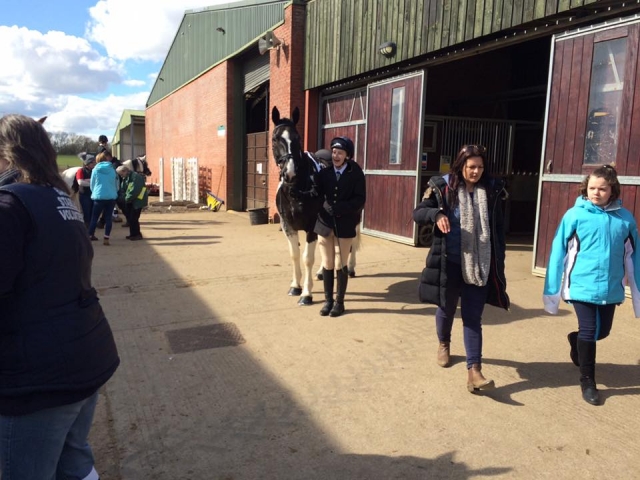 The outside of the stables