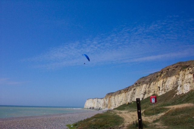 Voando sobre a praia 