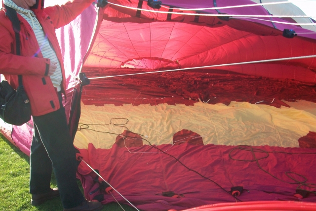 Inflating the balloon