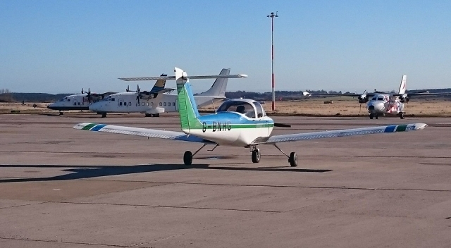 The airport of Highland Aviation Flying School
