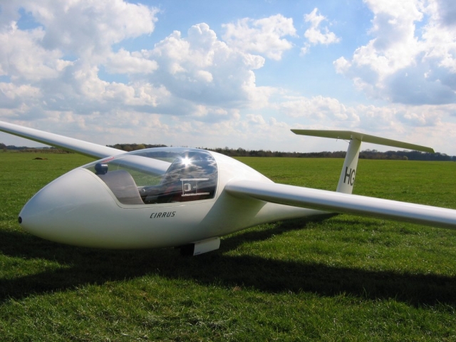  Ein Segelflugzeug im Staffordshire Gliding Club 