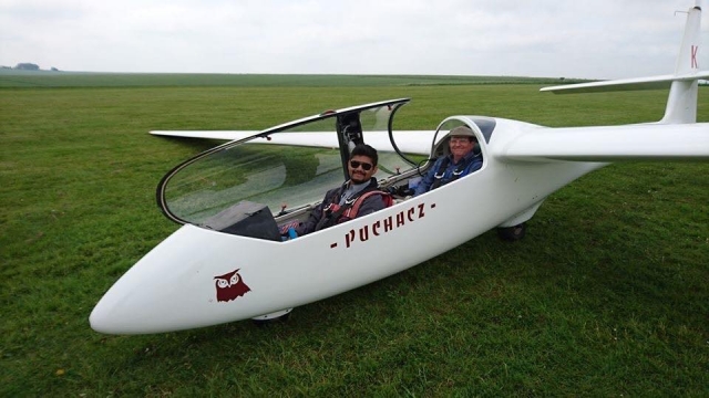 Safe landing at Bath Wilts & N Dorset Gliding Club