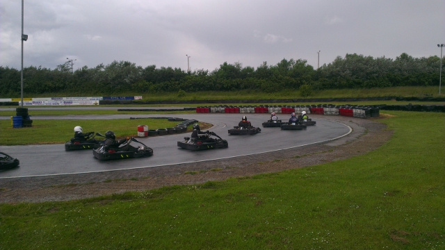 Racing around the track