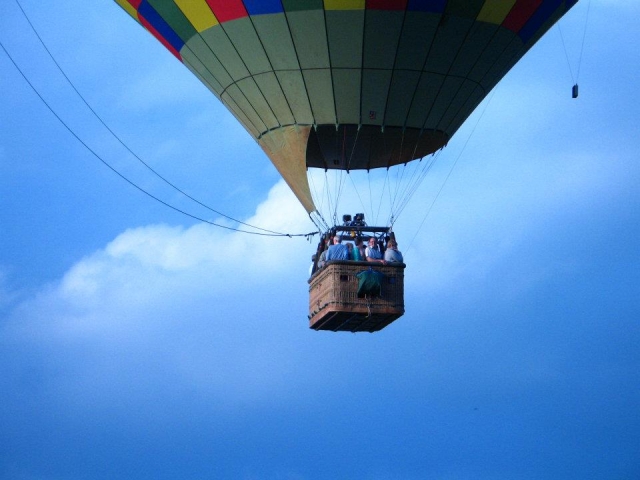 Flying through the air