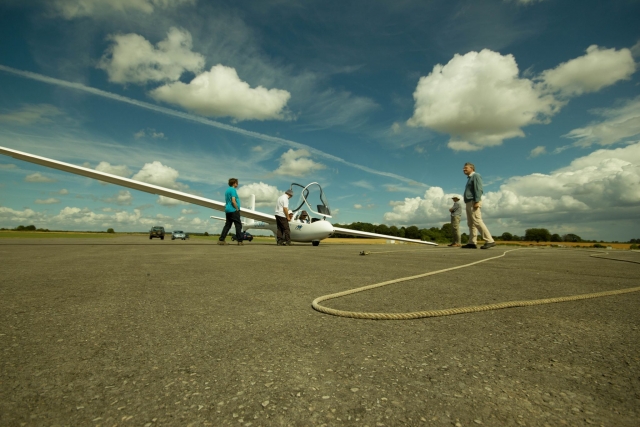 Preparare tutto al Cotswold Gliding Club 