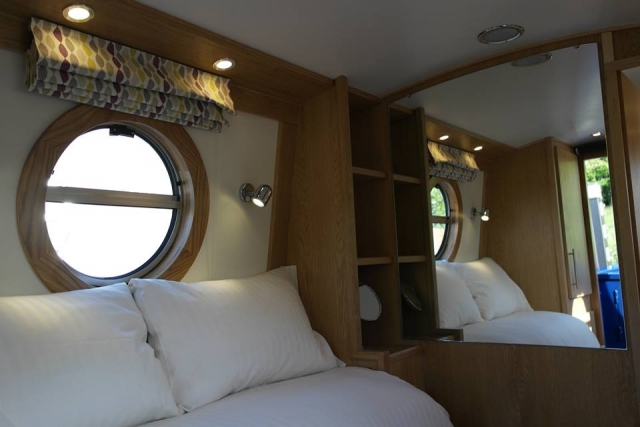 Inside Aqua Life, our brand new narrowboat