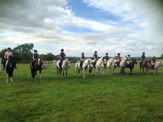Outdoor arena in Radway Riding School