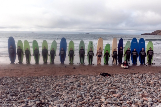 Teilen Sie ein Surferlebnis