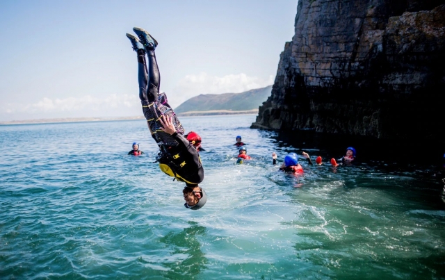 Coasteering can be challenging but fun