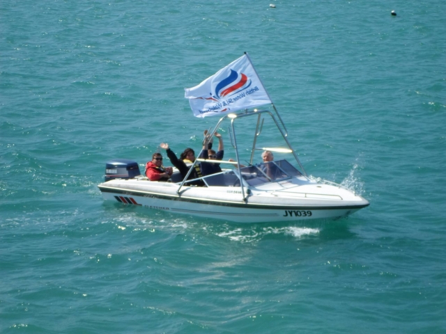 Our speedboat that pulls wakeboarders