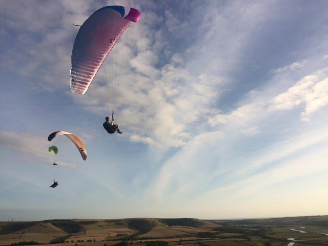 Sky full of adventure people 