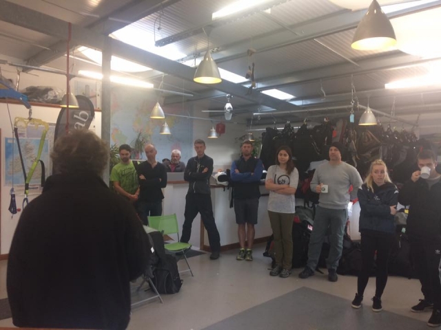 The team listening 