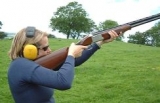 Clay pigeon shooting in a stunning location