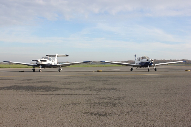 The aircrafts of EFG Flying School