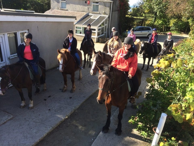  Group trekking en Snowdonia Riding Stables 