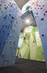 Each wall offers a variety of challenging routes