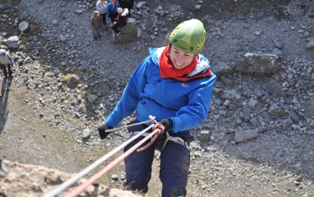 Sfida di arrampicata su roccia