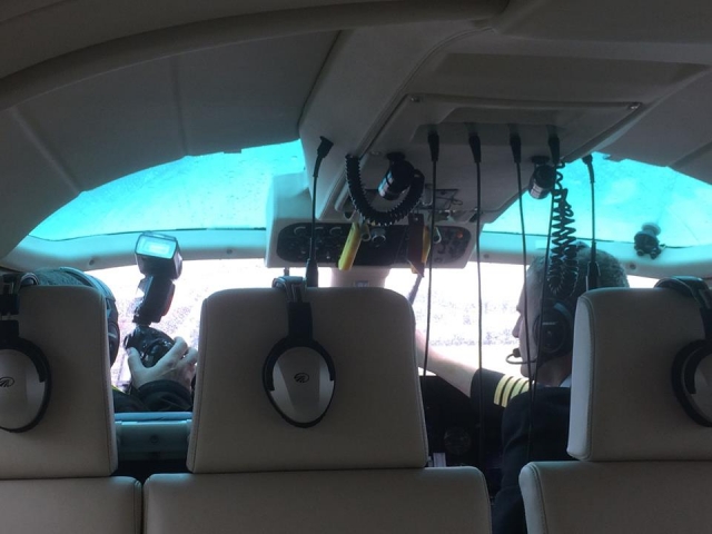 À l'intérieur de l'héliport