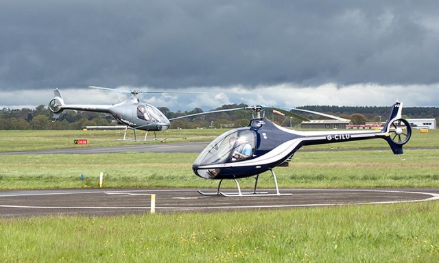 Machines à l'héliport