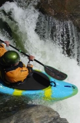 Wild white water kayaking