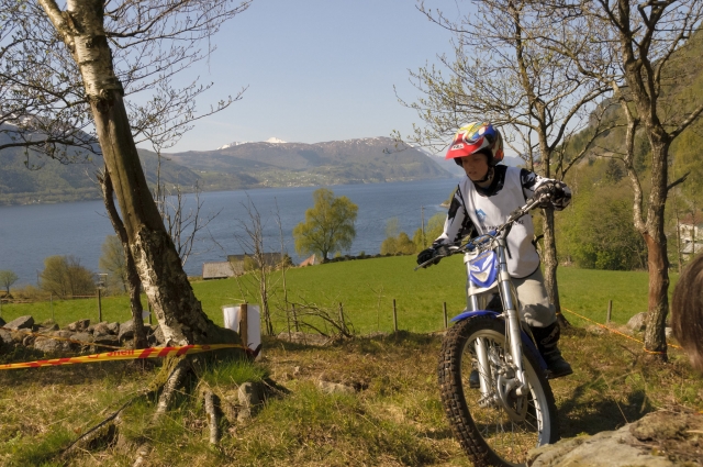 Kid biking and having fun