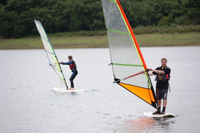Windsurfing duo