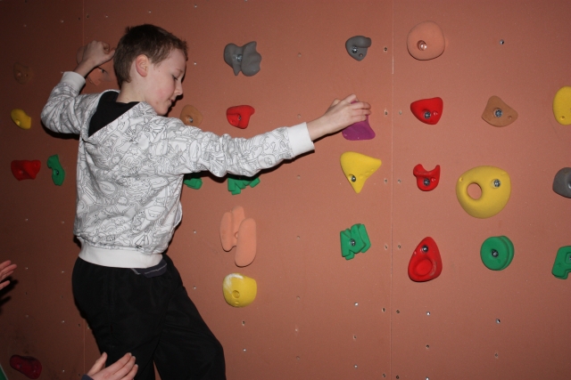 Climbing up the wall