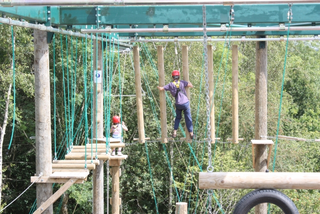 High up on the high ropes