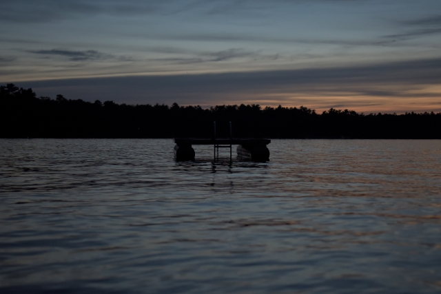 Sonnenuntergang vom Raft