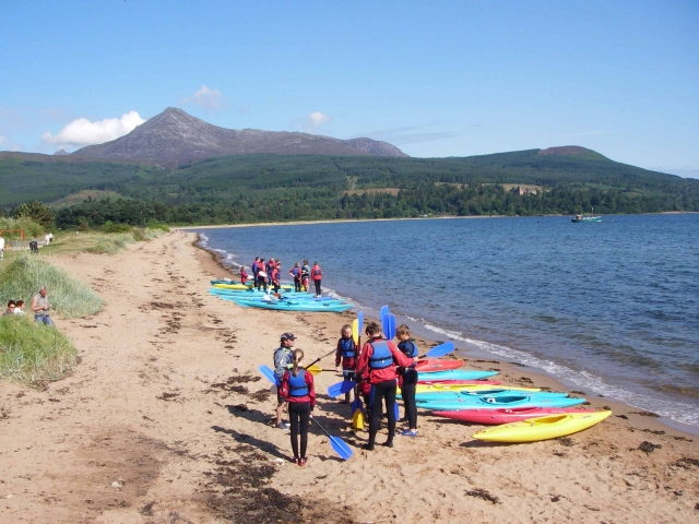 Partindo da costa da Ilha de Arran 