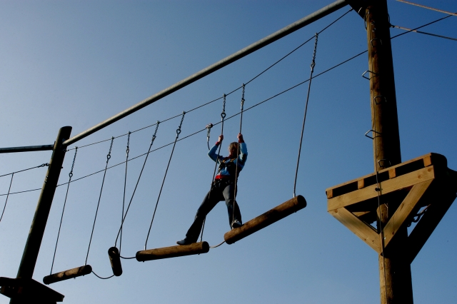 You are secured at all times with a full harness