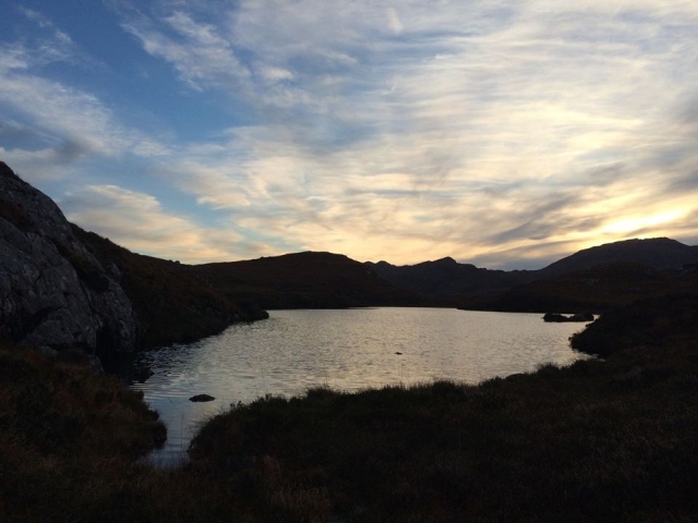 The lake and the sunset 