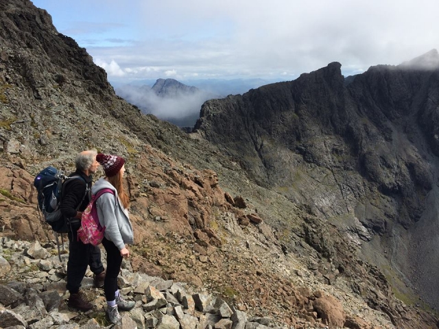 Looking out over the peaks