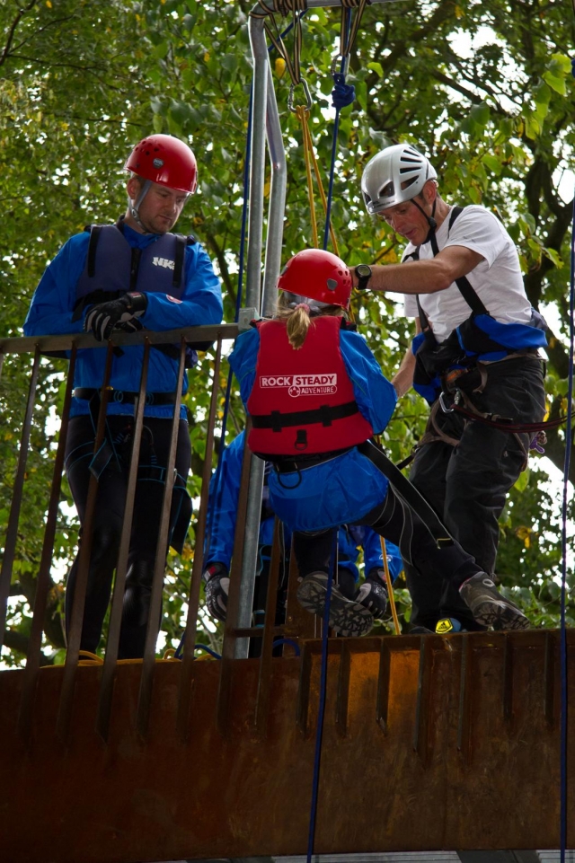  Abseil antes de Coastering Yorkshire 