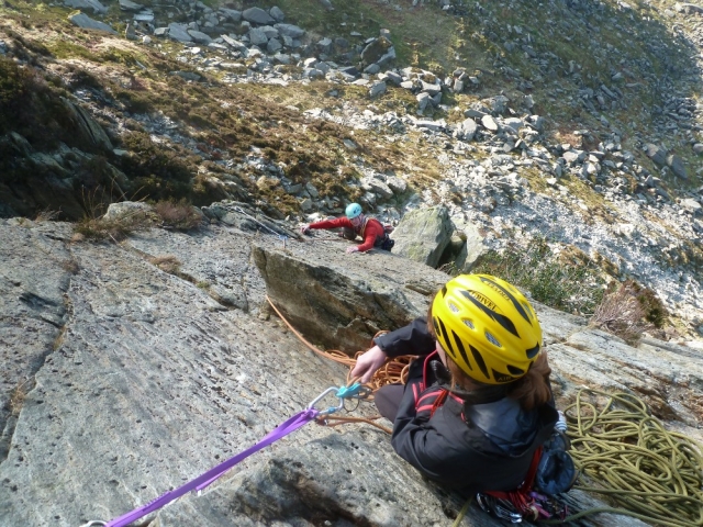  Clientes em Milestone Buttress, Tryfan 