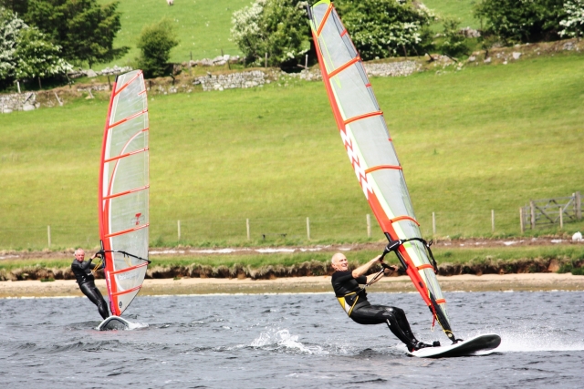 Windsurfing duo