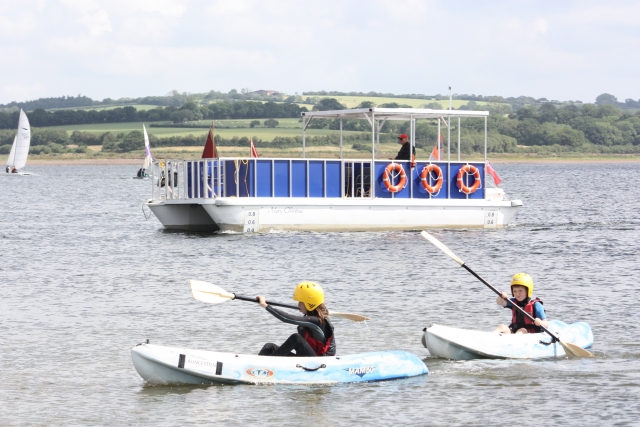 The ferry out on the lake