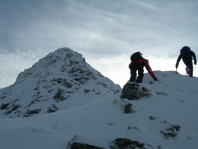 Winter mountain walking