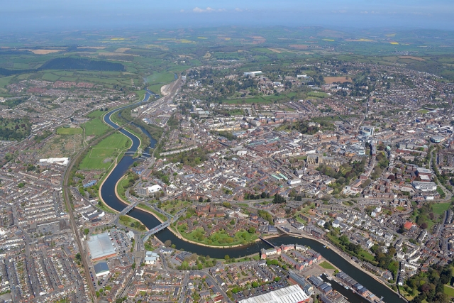  vue aérienne d'exeter 