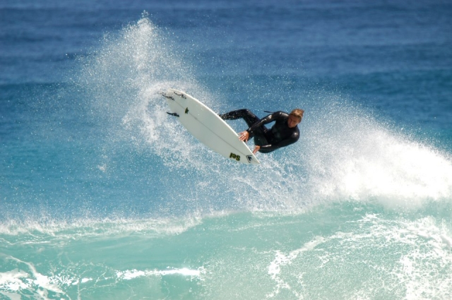 Surfing is fun.
