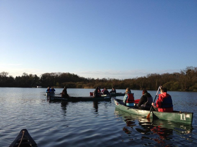 Canoeing is a great activity.