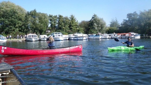 Kayaking is available.