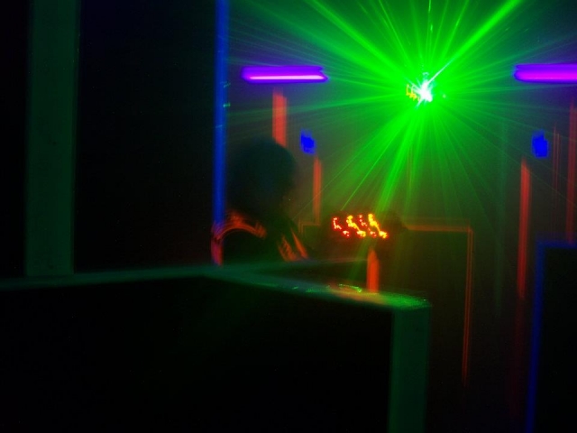 Laser games are fun for everyone.