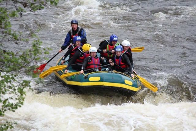 Enjoying the rapids