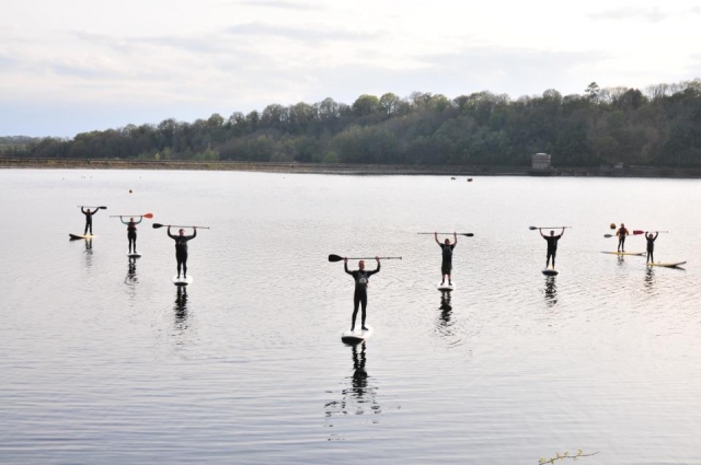 Paddleboarding is lots of fun.