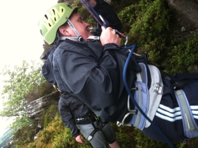 La escalada es increíble.