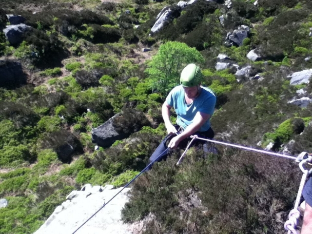 Abseciente en Northumberland.