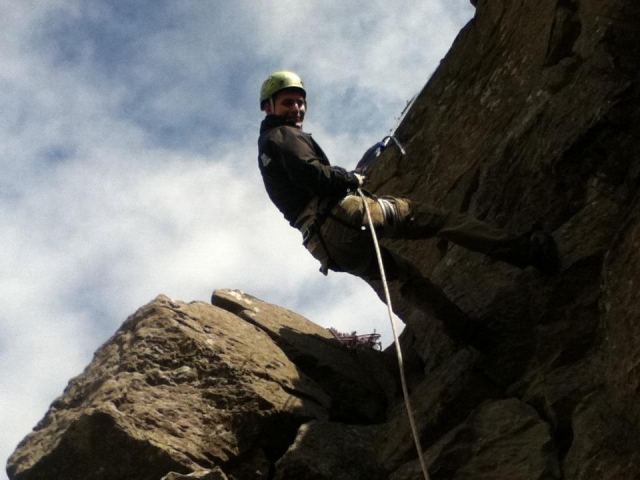 Abseiling is lots of fun.