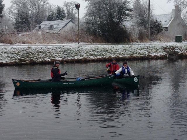 Winter canoeing